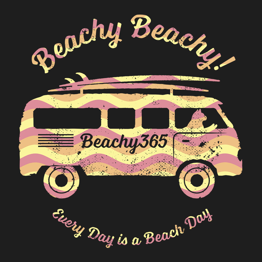 Beachy Beachy Vintage Surfbus Cat Long Sleeve Tee