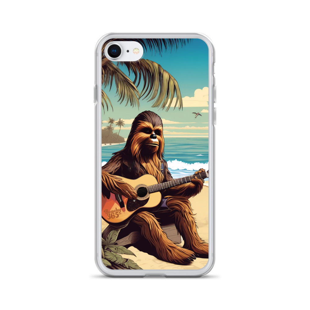 Bigfoot Playing Guitar on the Beach iPhone Case