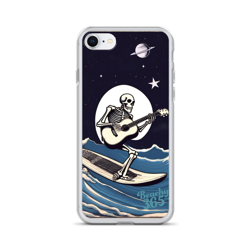 Skeleton Playing Guitar Surfing iPhone Case