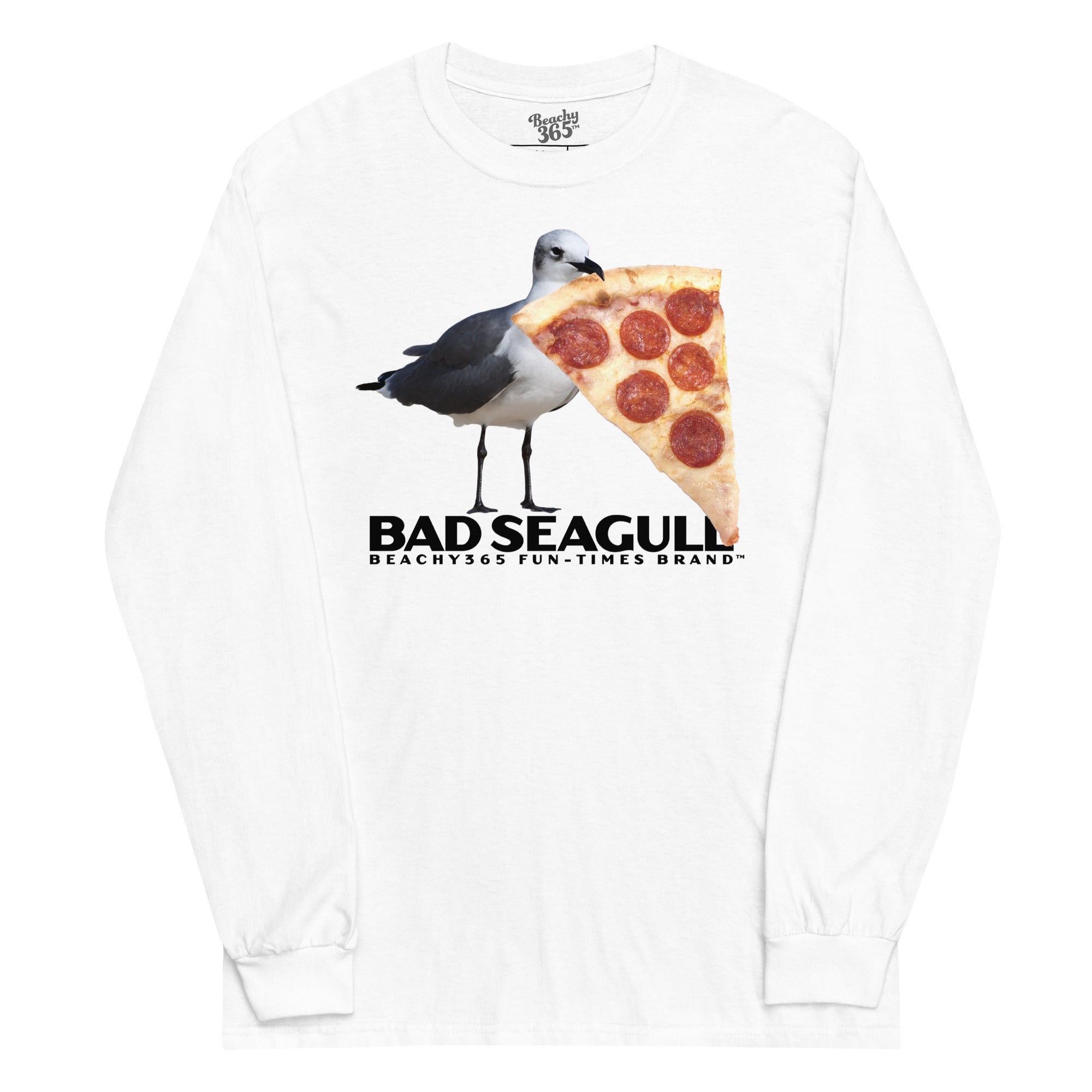 Bad Seagull Jumbo Pizza Long Sleeve Tee