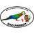 Bad Parrot with Coconut Cup Boat Drink Car Sticker - Oval
