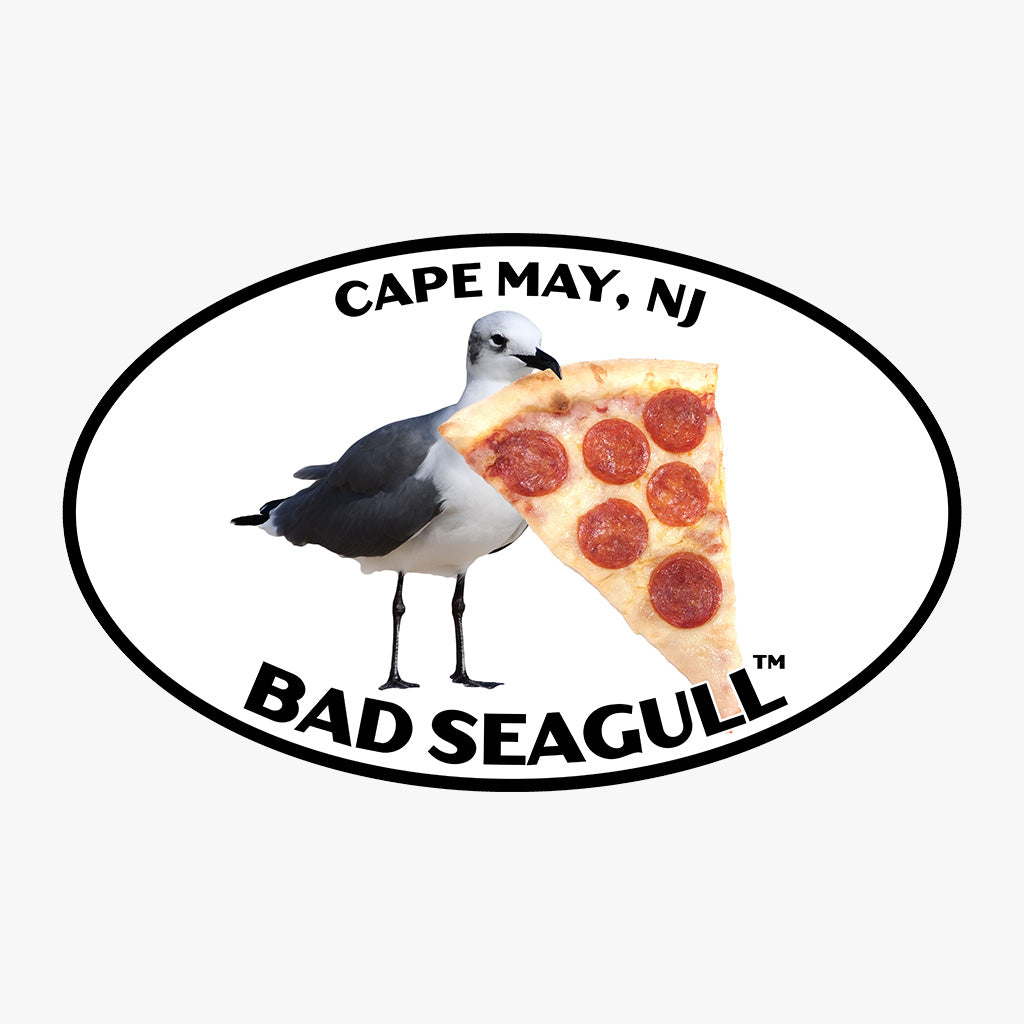 Cape May Bad Seagull with Pizza Tee
