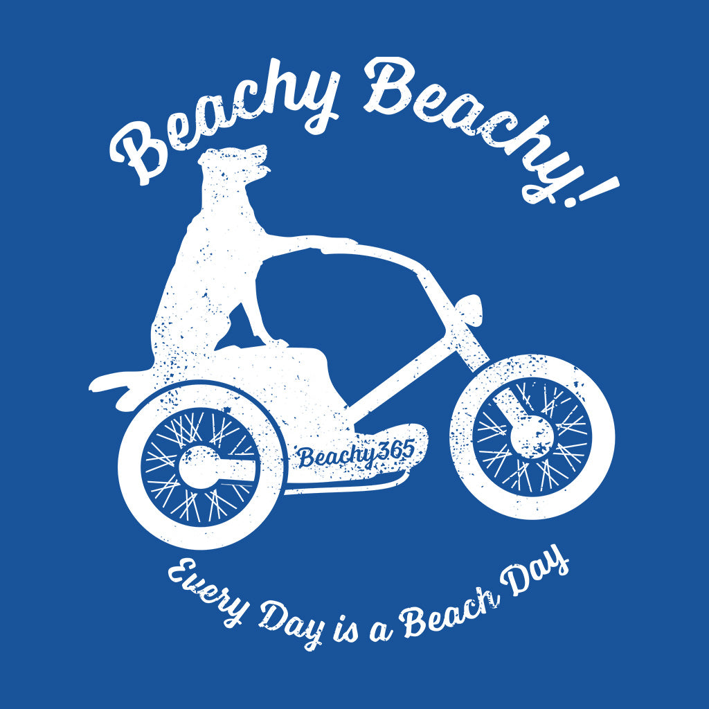 Beachy Beachy Vintage Scooter-Dog Kids Tee