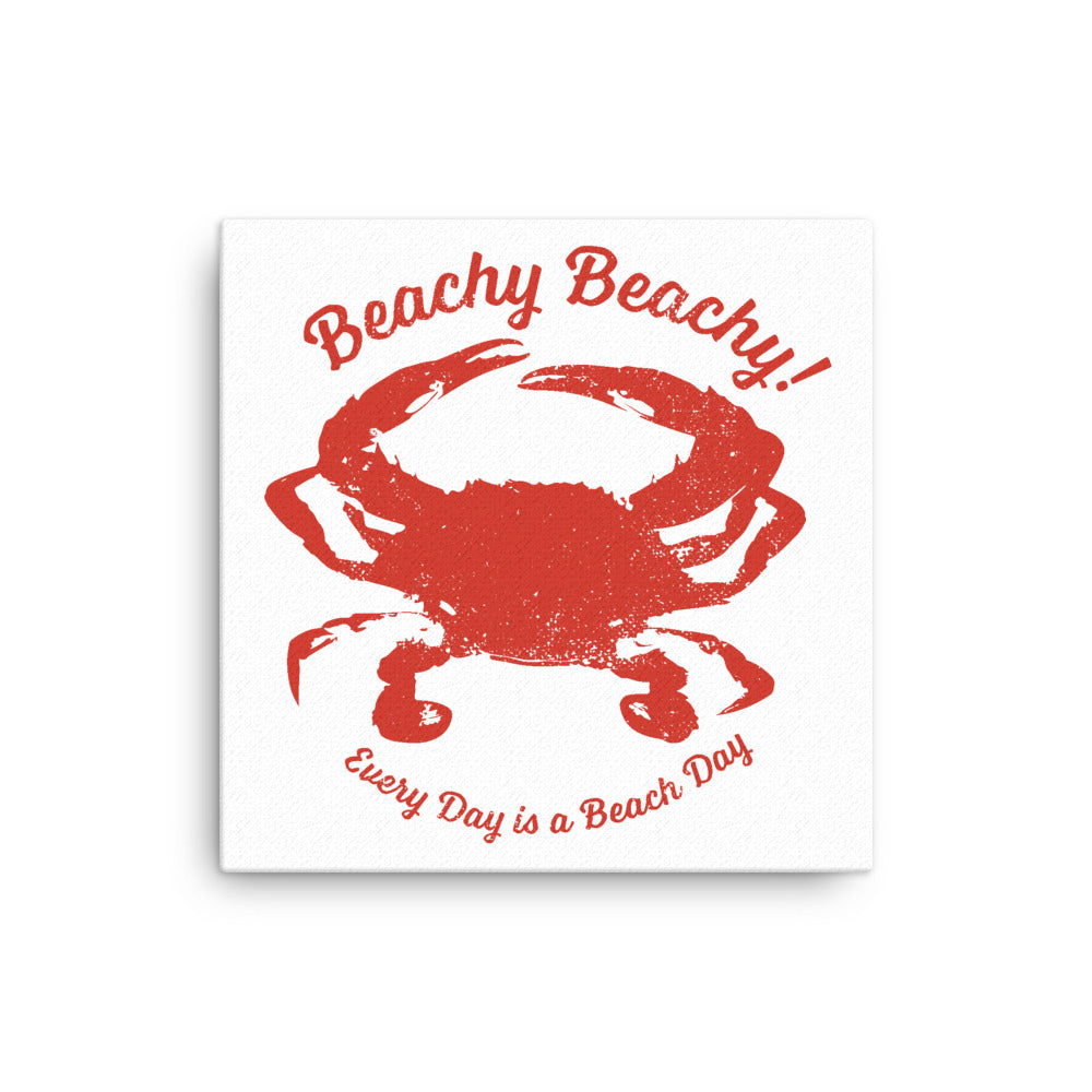Beachy Beachy Vintage Crab Canvas Wall Art