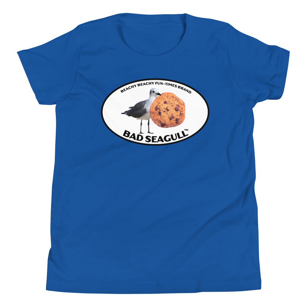 Bad Seagull with Chocolate Chip Cookie Kids Tee