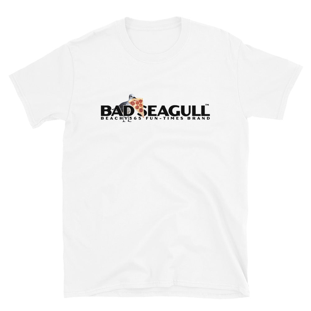 Bad Seagull Wide Pizza Logo Tee