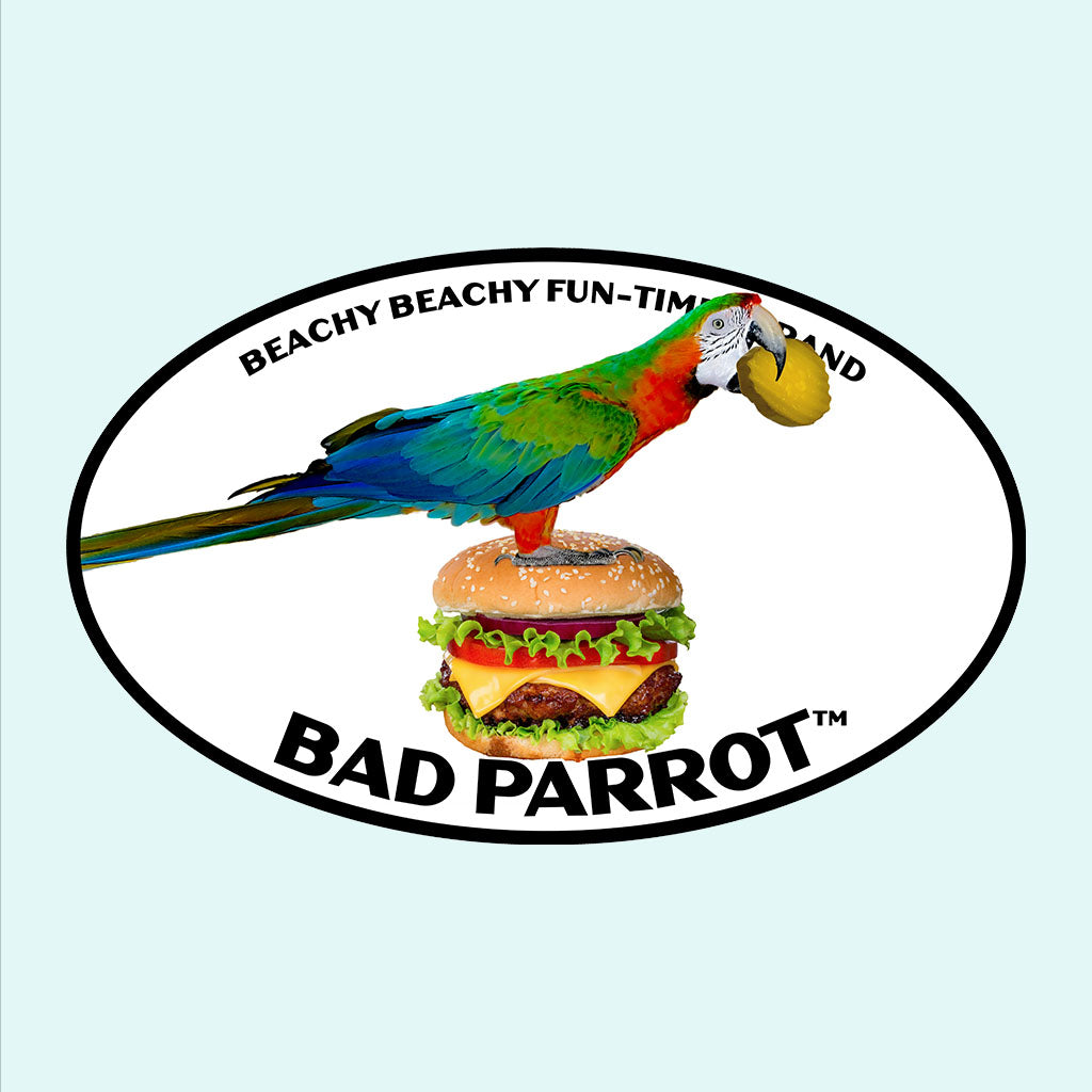 Bad Parrot with Cheeseburger Comfort Colors Tee