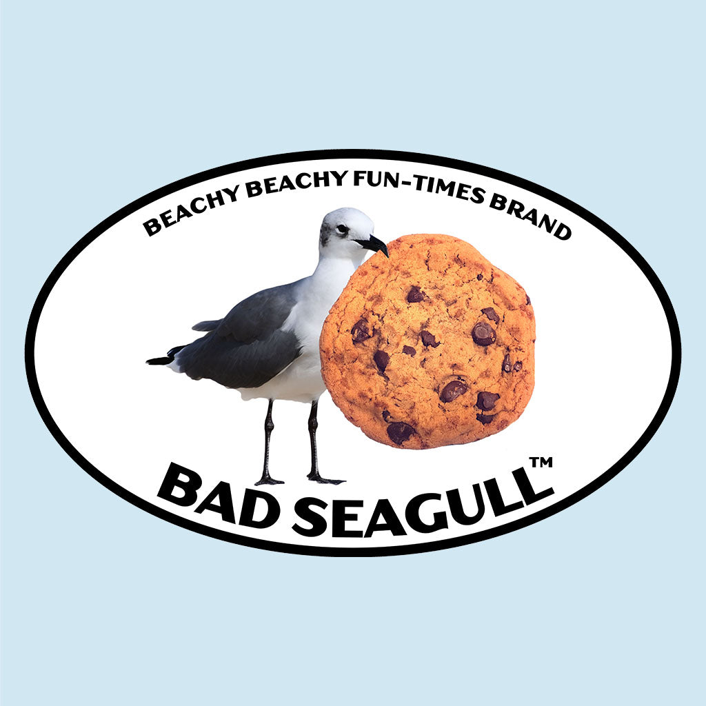 Bad Seagull with Chocolate Chip Cookie Comfort Colors Tee