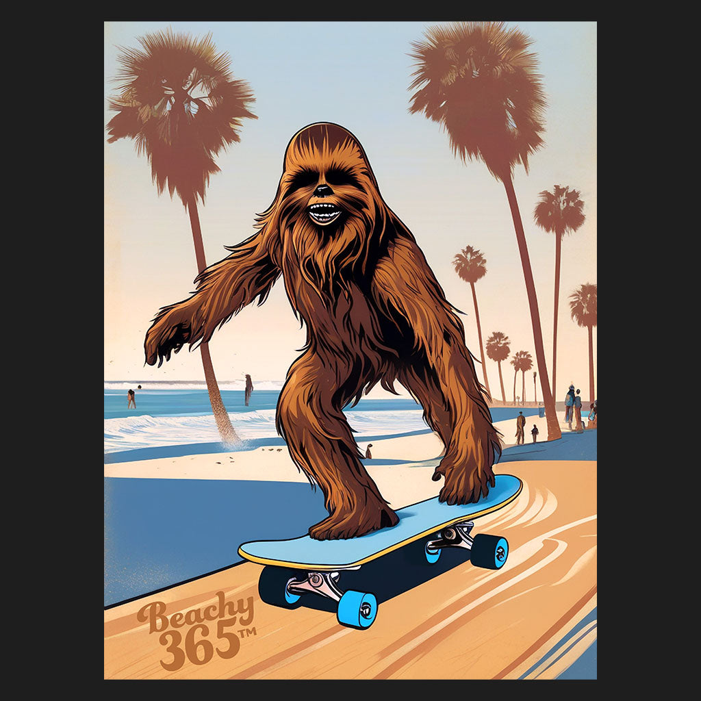 Bigfoot Longboard Walking at the Beach Comfort Colors Tee