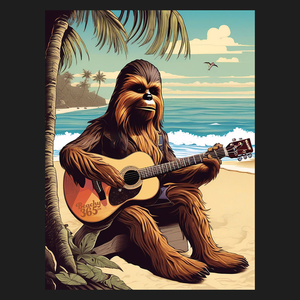 Bigfoot Playing Guitar on the Beach Comfort Colors Tee