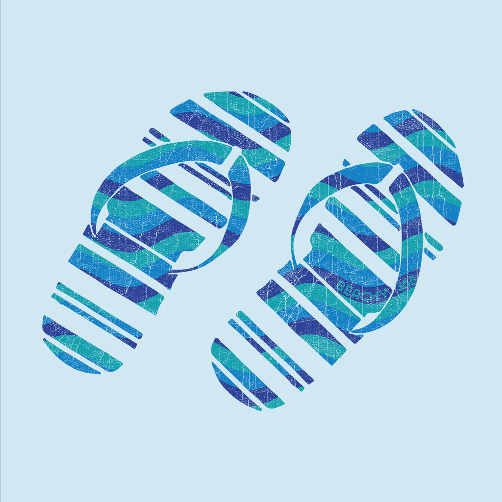 Caribbean Sea Flip Flops Comfort Colors Tee