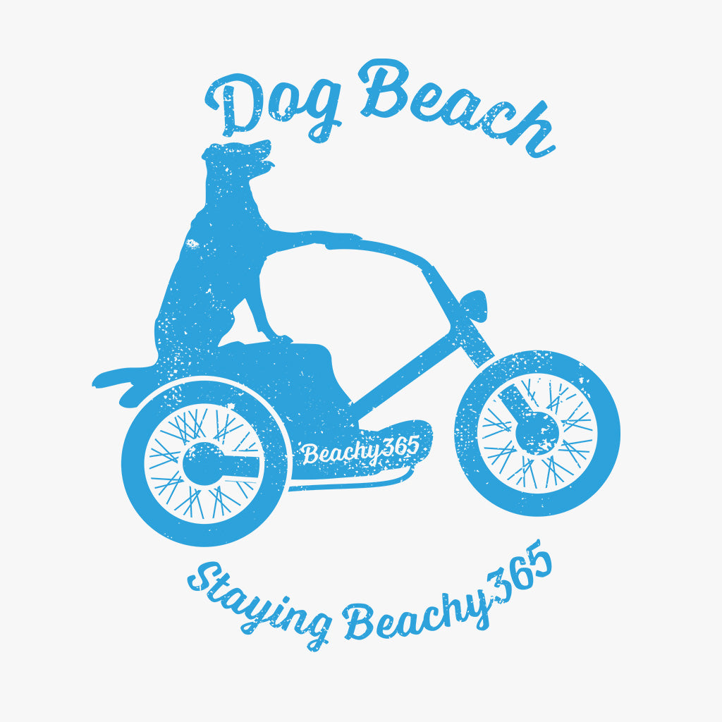 Dog Beach Vintage Scooter-Dog Long Sleeve Tee