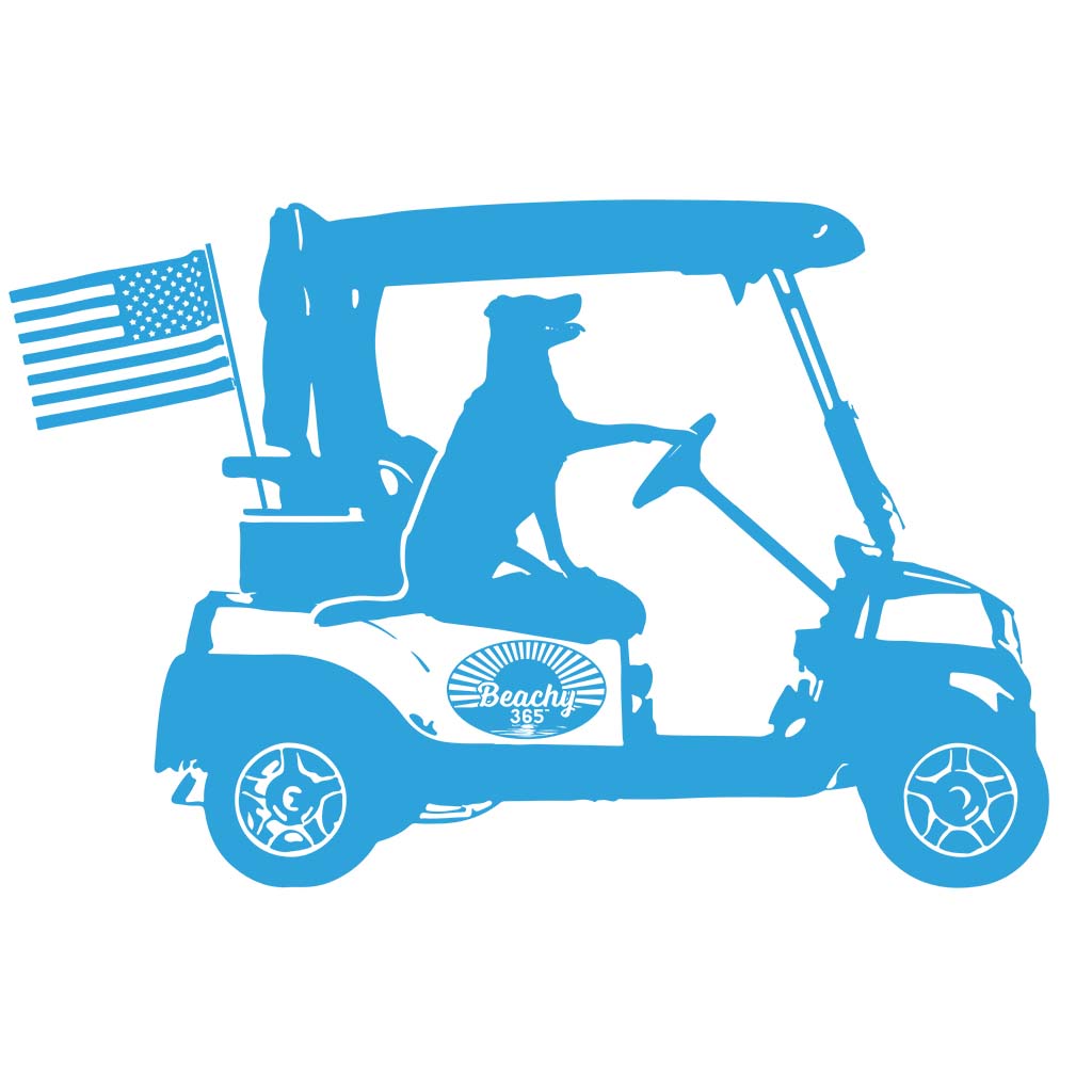 Vintage Golf Cart Dog Tee