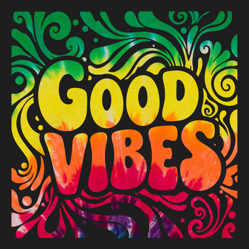 Good Vibes Tie-Dye Print Comfort Colors Tee