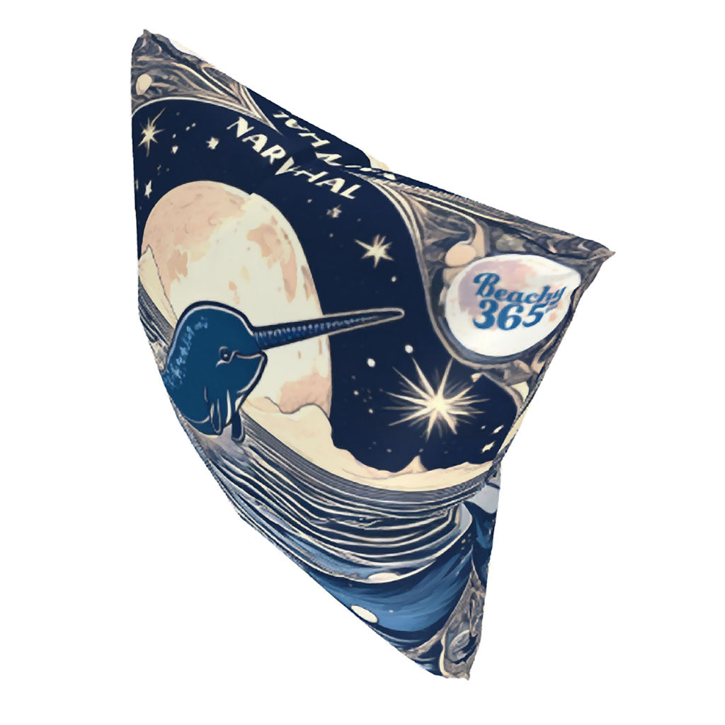 Happy Narwhal Pillow - 2-Sided Print