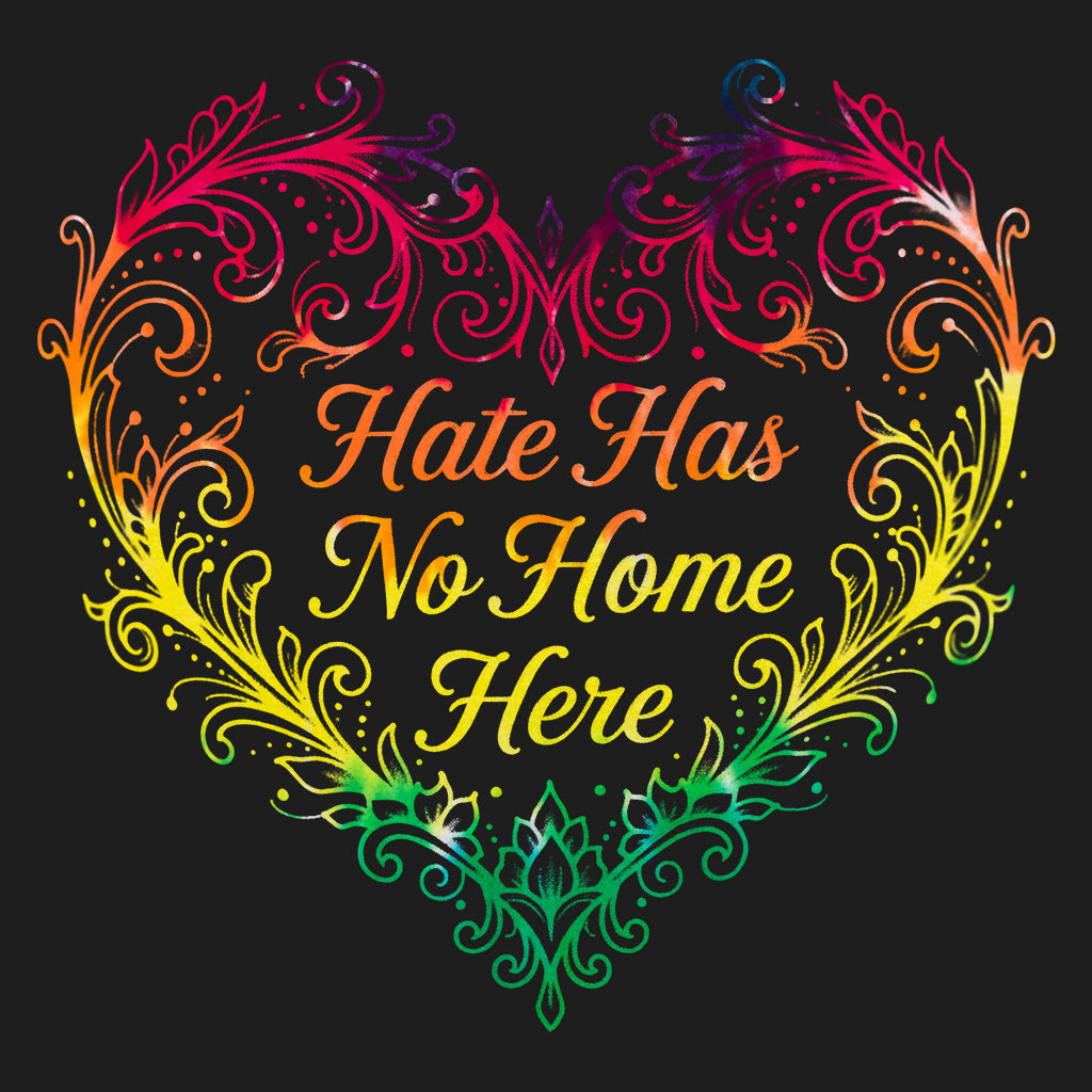 Hate Has No Home Here - Heart Tie-Dye Print Comfort Colors Tee