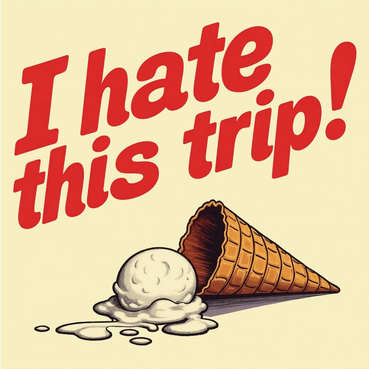 I Hate This Trip - Dropped Ice Cream Comfort Colors Tee