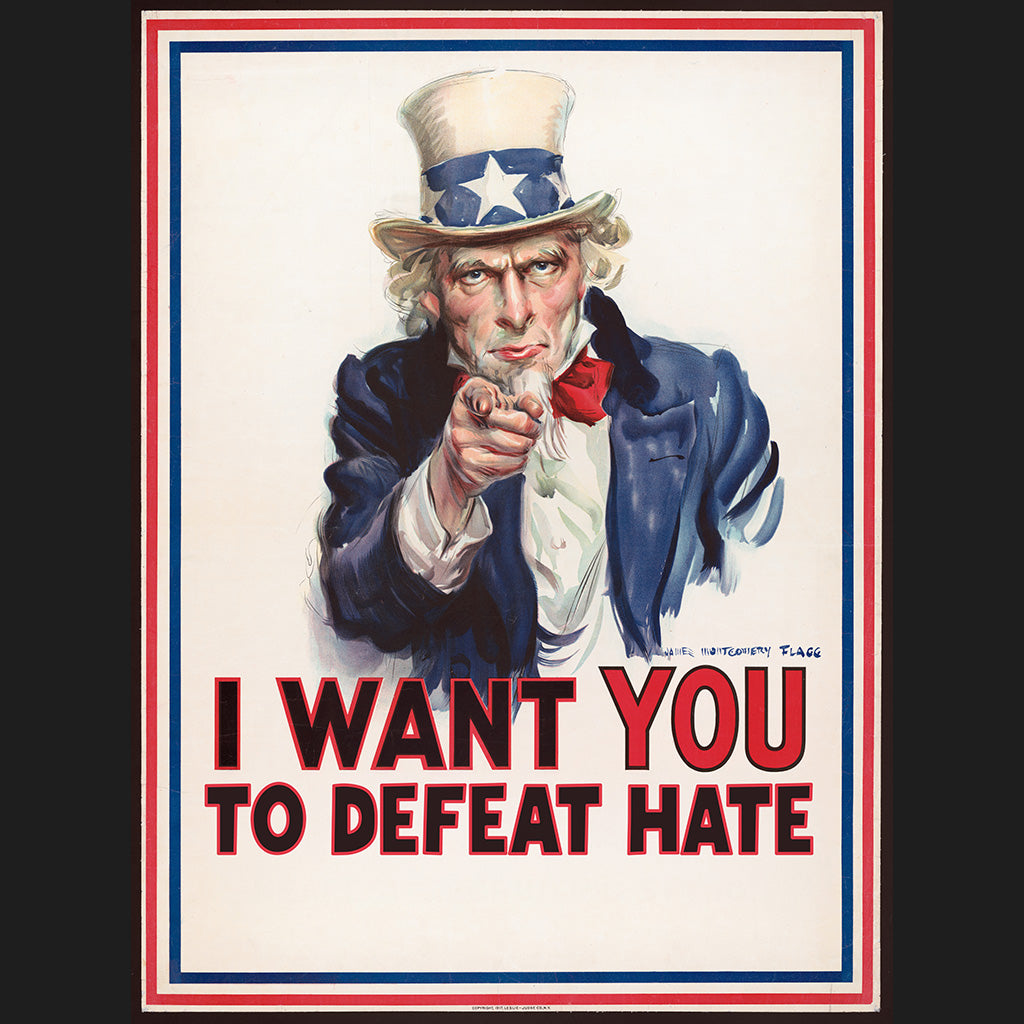 I Want You to Defeat Hate - Uncle Sam Comfort Colors Tee