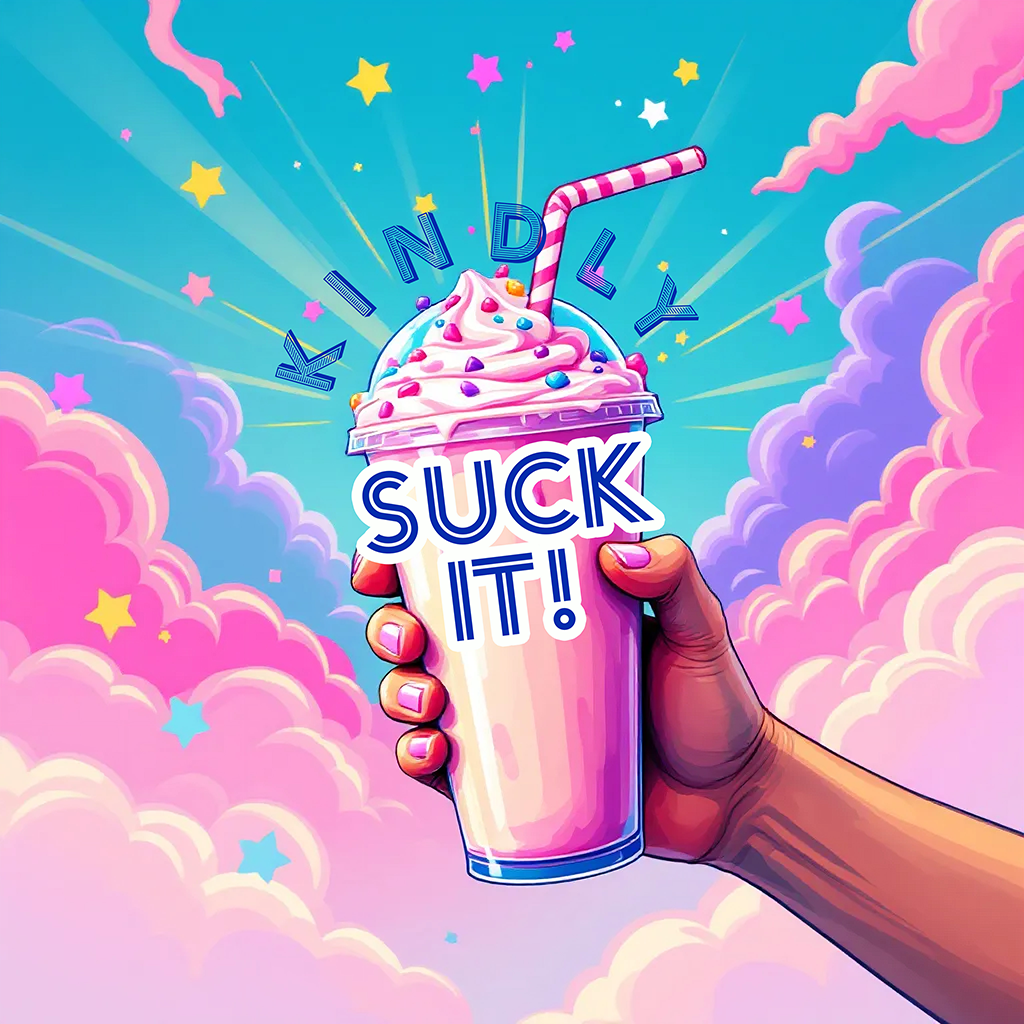 Kindly Suck It Milkshake Comfort Colors Tee