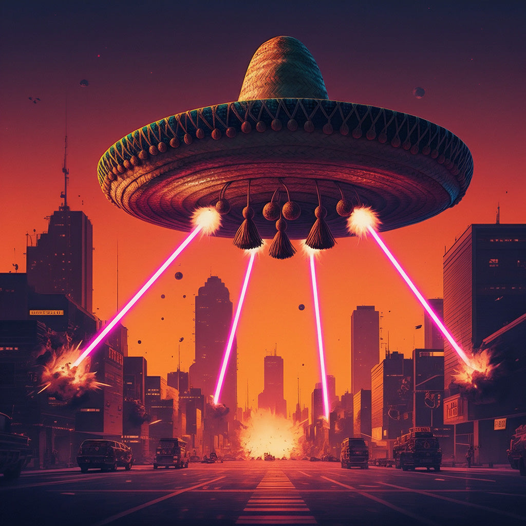 Space Sombrero Attack Comfort Colors Tee