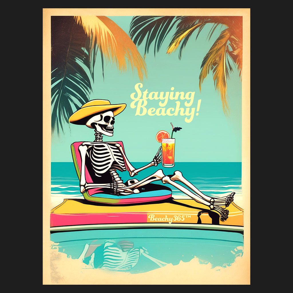 Staying Beachy Skeleton Comfort Colors Tee