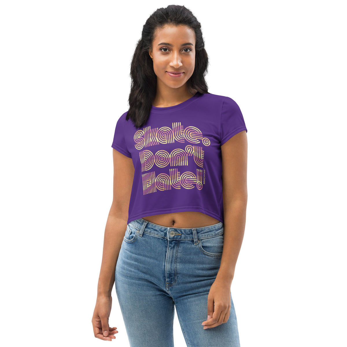 Skate Don't Hate Vintage Crop Tee