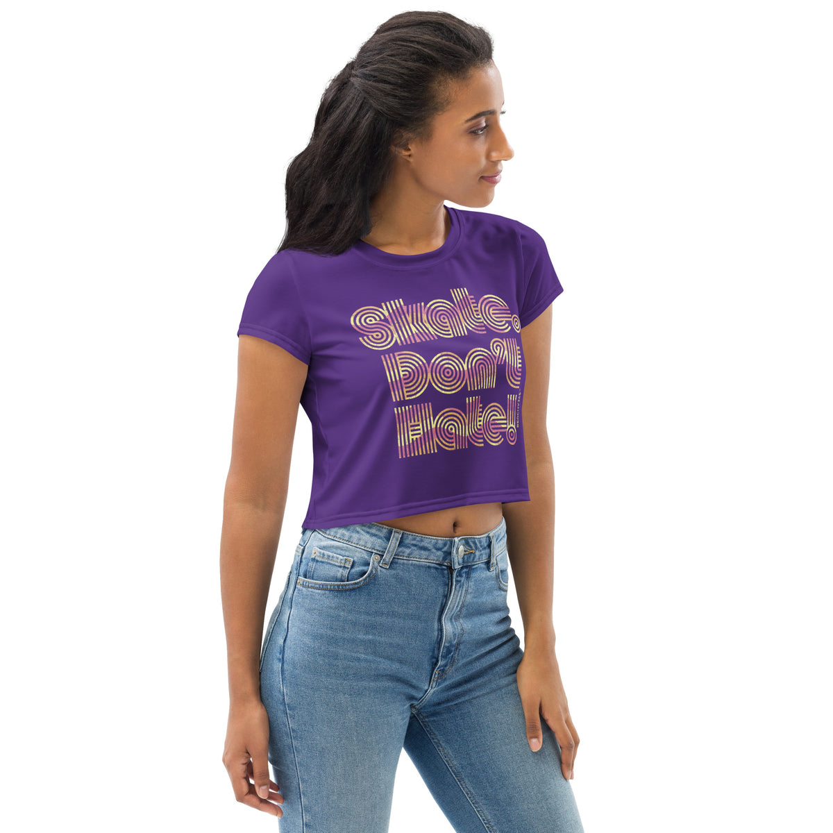 Skate Don't Hate Vintage Crop Tee