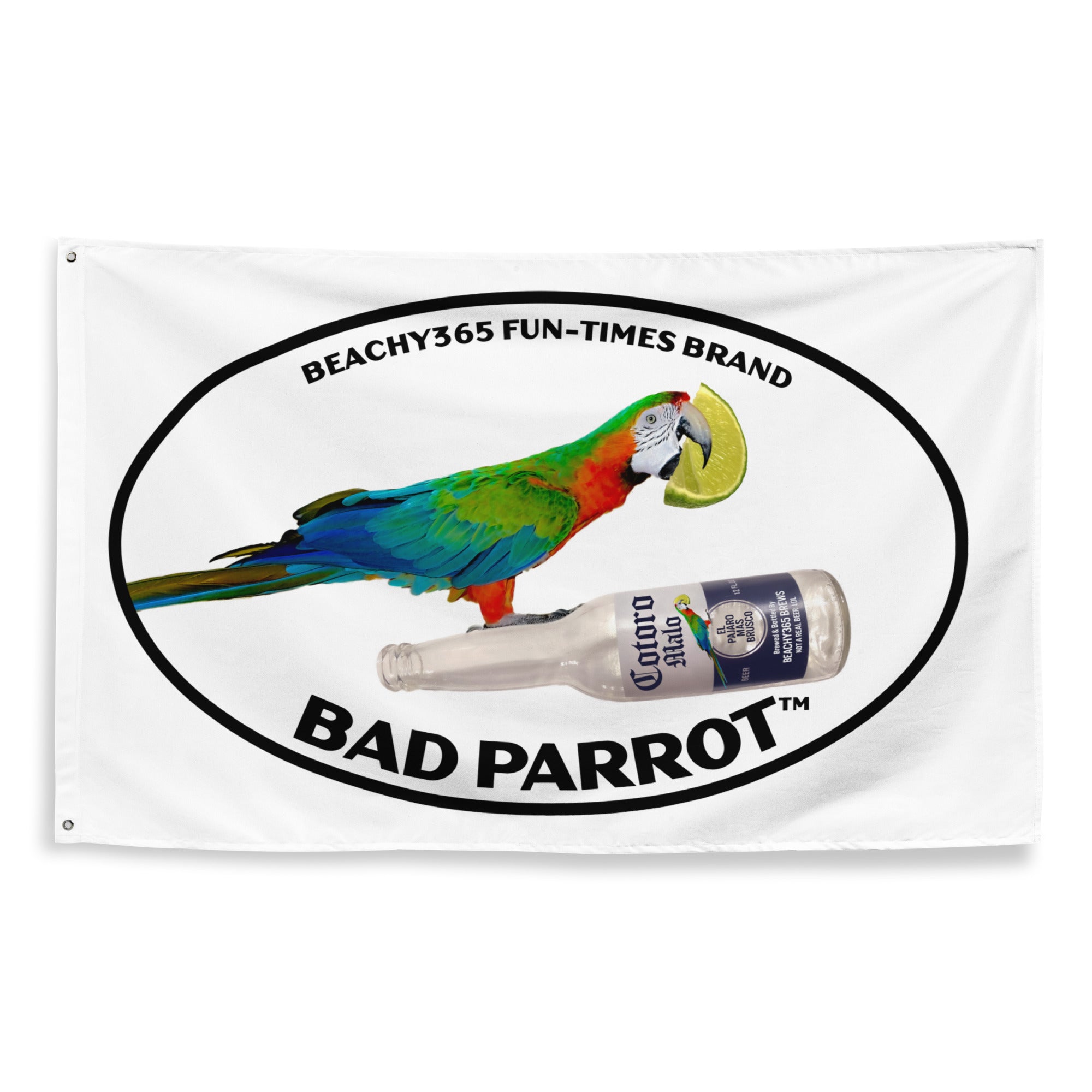 Bad Parrot with Beer and Lime Flag