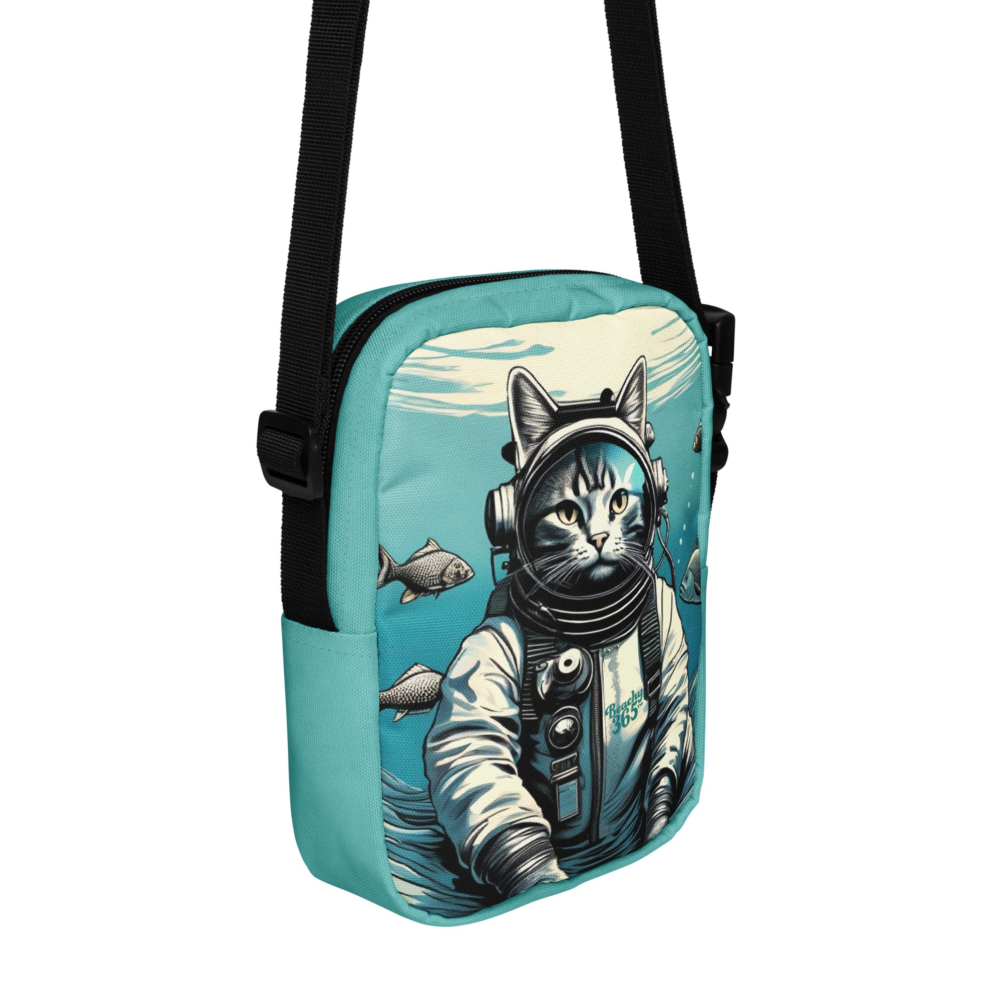 Peeper the Cat's Undersea Daydream Crossbody Bag