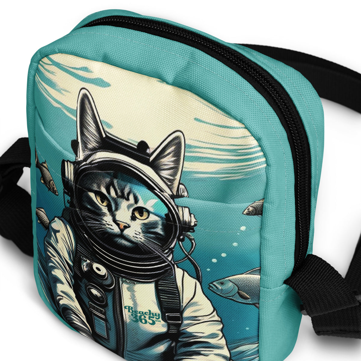 Peeper the Cat's Undersea Daydream Crossbody Bag