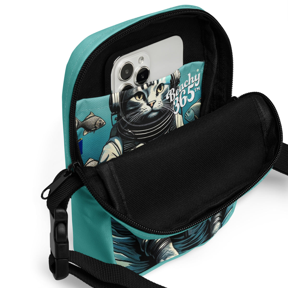 Peeper the Cat's Undersea Daydream Crossbody Bag