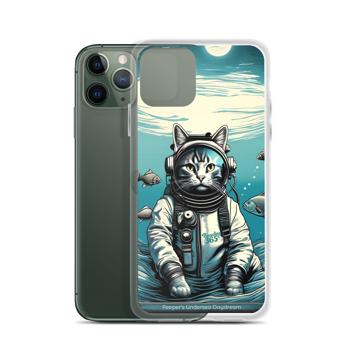 Peeper the Cat's Undersea Daydream iPhone Case