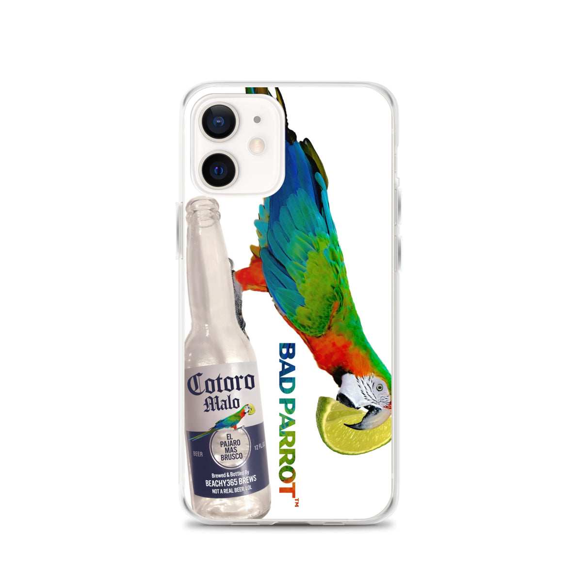 Bad Parrot with Beer and Lime Extreme-Close-Up iPhone Case