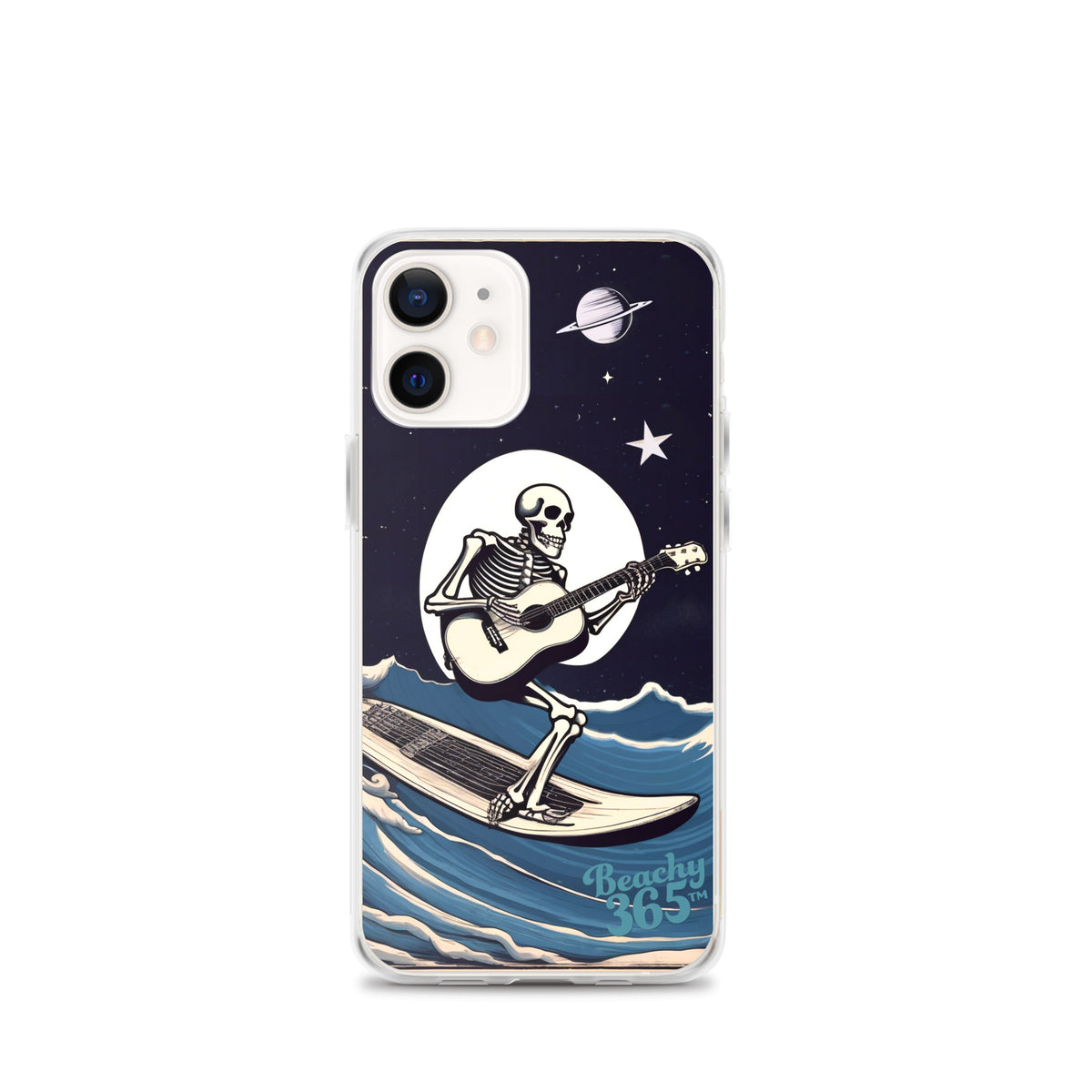 Skeleton Playing Guitar Surfing iPhone Case