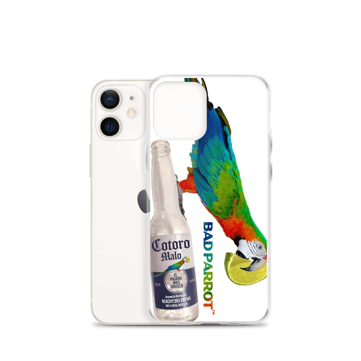 Bad Parrot with Beer and Lime Extreme-Close-Up iPhone Case