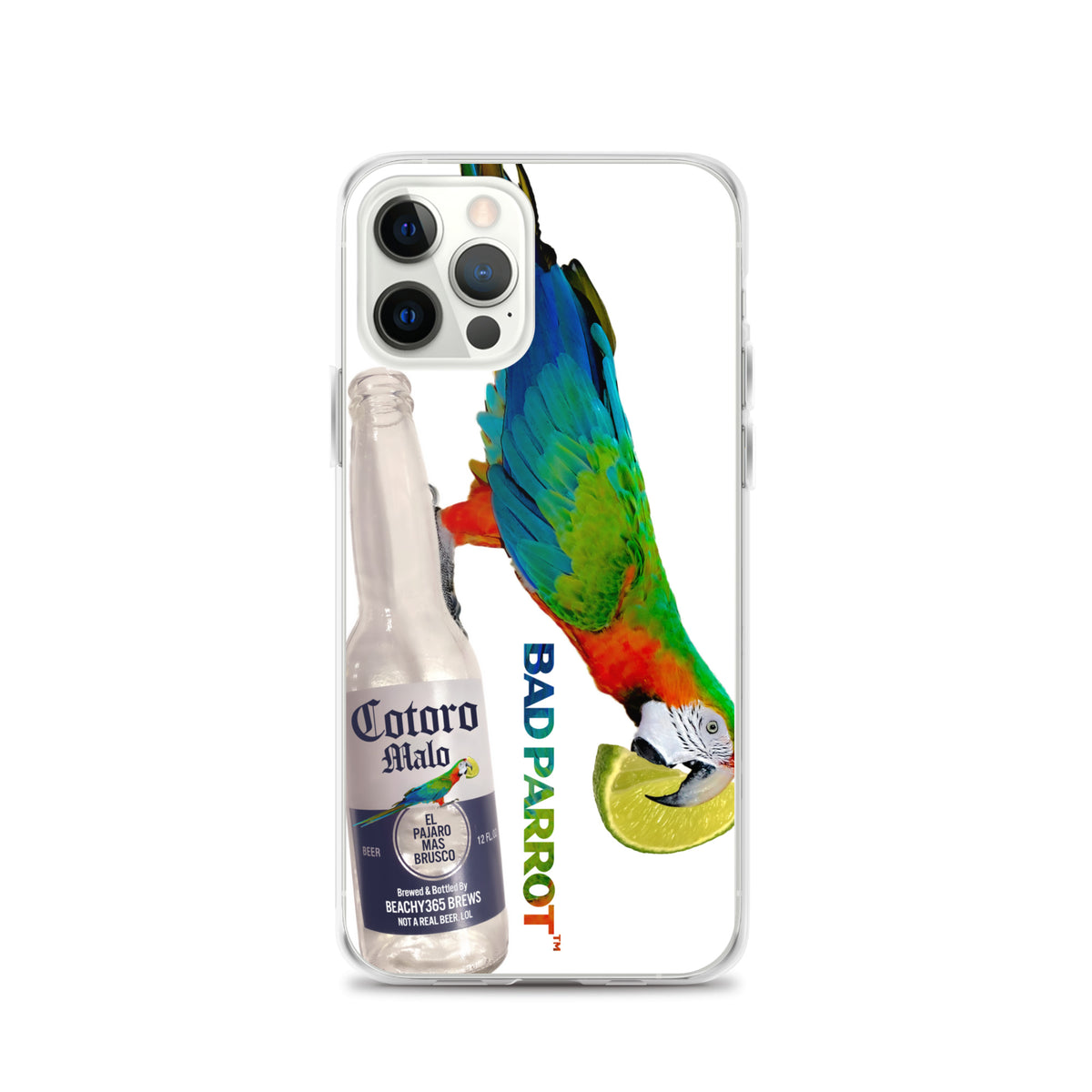 Bad Parrot with Beer and Lime Extreme-Close-Up iPhone Case