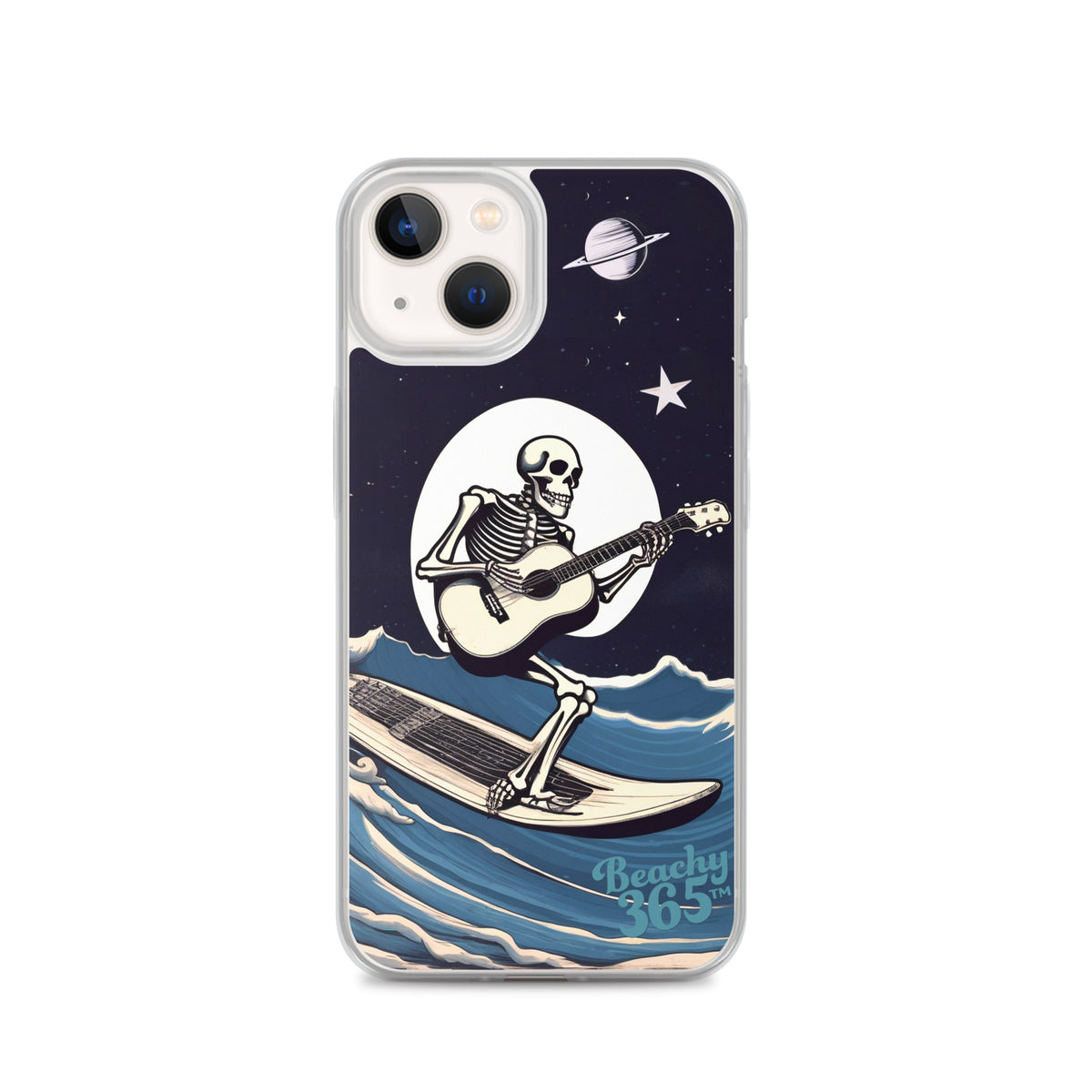 Skeleton Playing Guitar Surfing iPhone Case