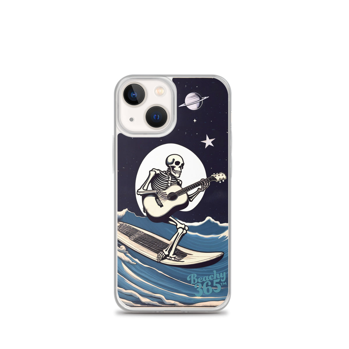 Skeleton Playing Guitar Surfing iPhone Case