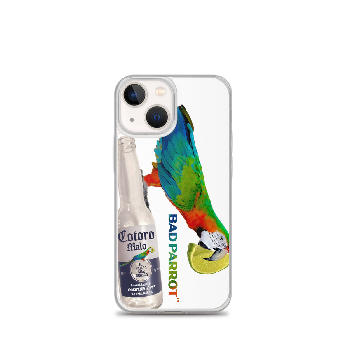 Bad Parrot with Beer and Lime Extreme-Close-Up iPhone Case