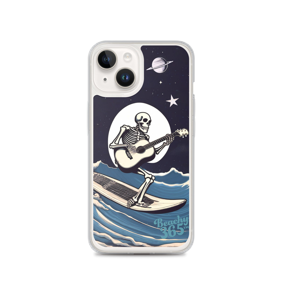 Skeleton Playing Guitar Surfing iPhone Case