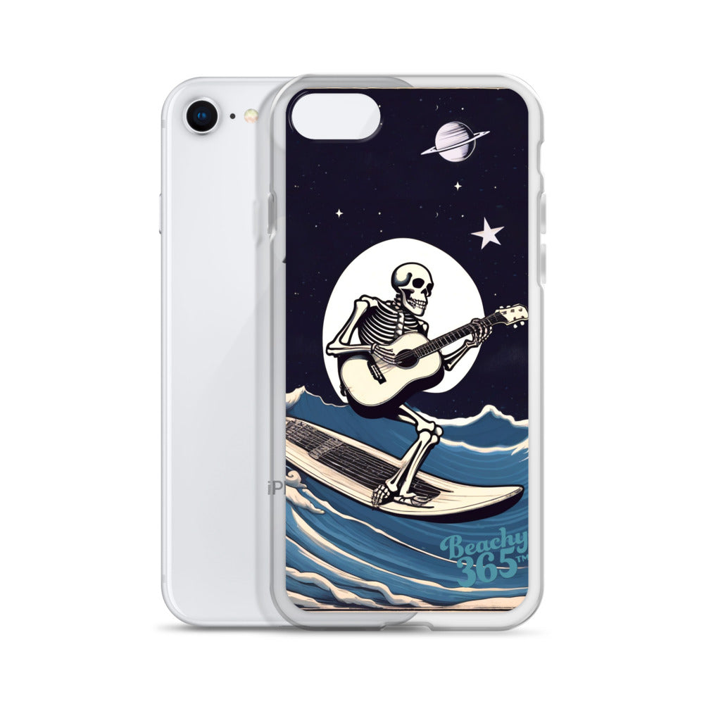 Skeleton Playing Guitar Surfing iPhone Case