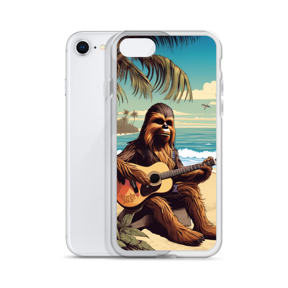 Bigfoot Playing Guitar on the Beach iPhone Case