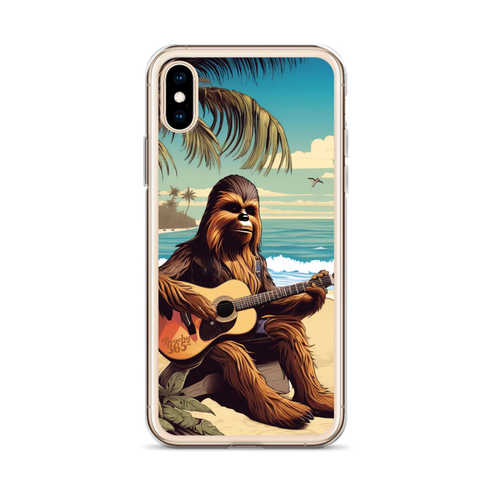 Bigfoot Playing Guitar on the Beach iPhone Case