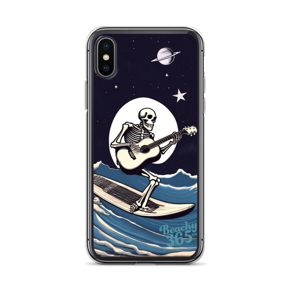 Skeleton Playing Guitar Surfing iPhone Case