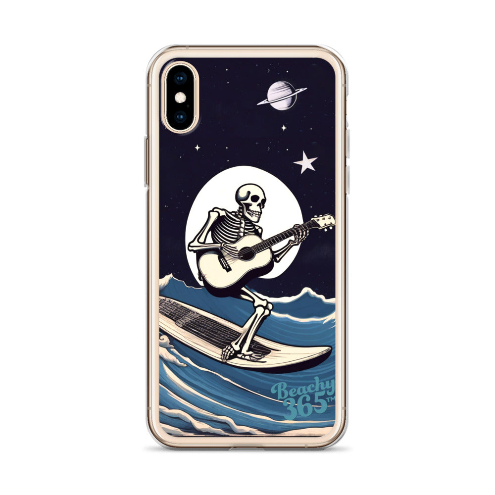 Skeleton Playing Guitar Surfing iPhone Case