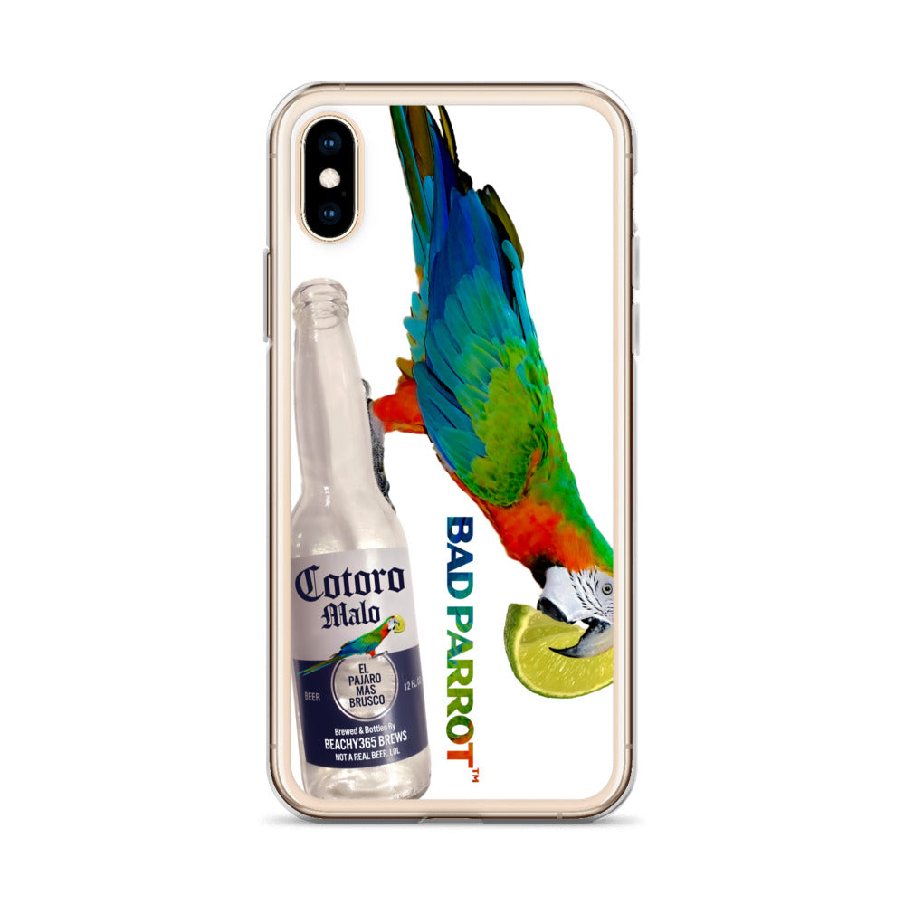 Bad Parrot with Beer and Lime Extreme-Close-Up iPhone Case