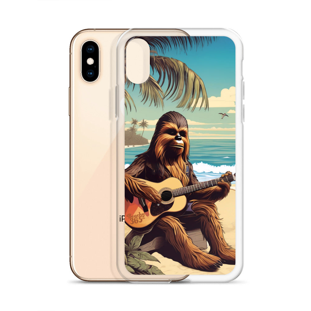 Bigfoot Playing Guitar on the Beach iPhone Case