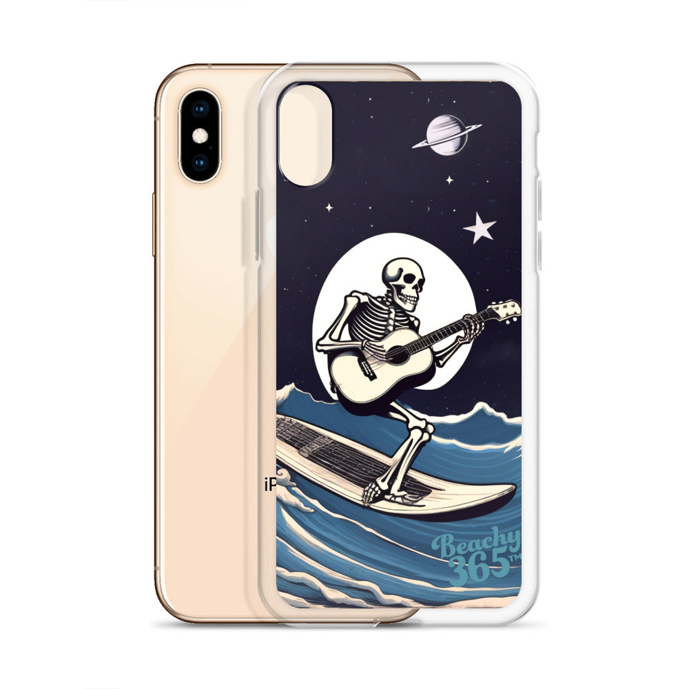 Skeleton Playing Guitar Surfing iPhone Case
