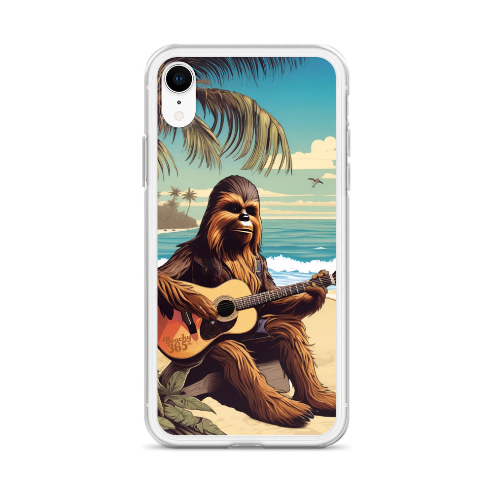 Bigfoot Playing Guitar on the Beach iPhone Case