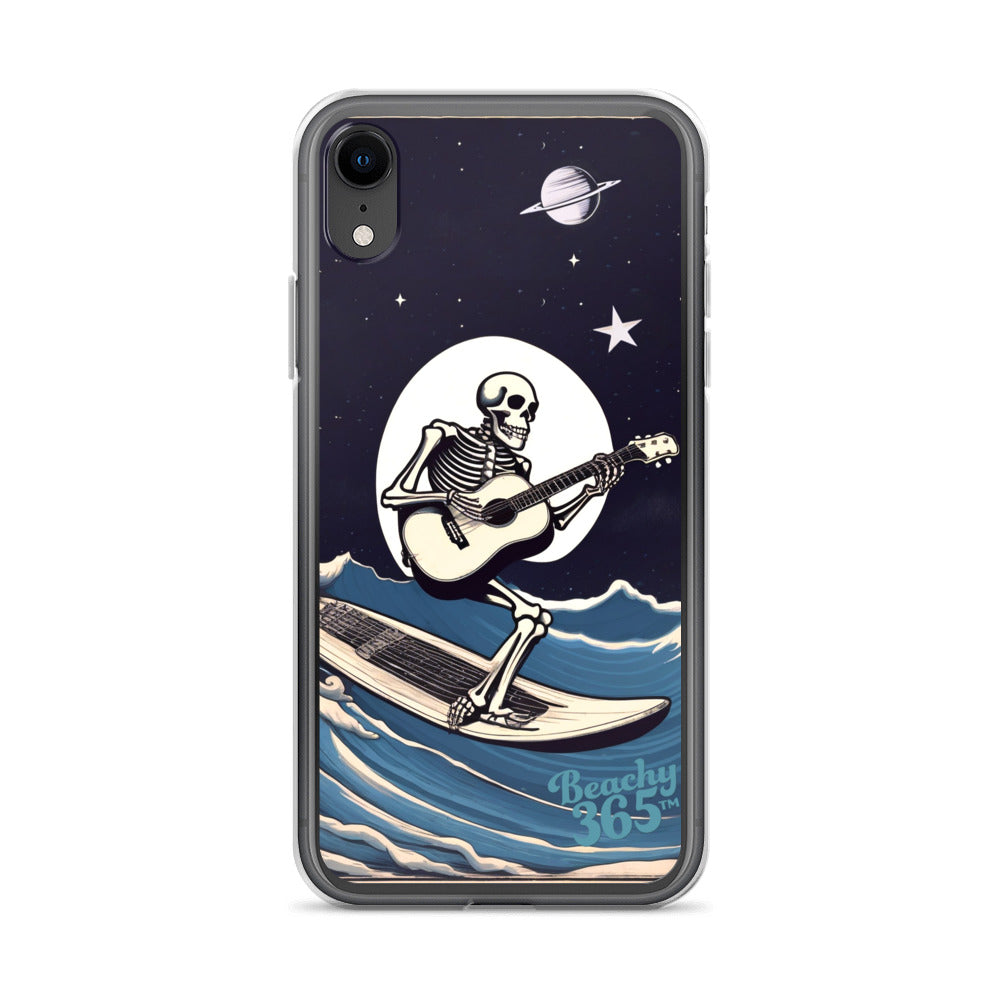 Skeleton Playing Guitar Surfing iPhone Case